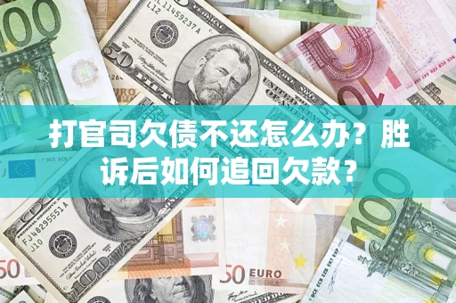 北京打官司欠债不还怎么办？胜诉后如何追回欠款？
