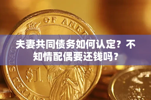 北京夫妻共同债务如何认定？不知情配偶要还钱吗？