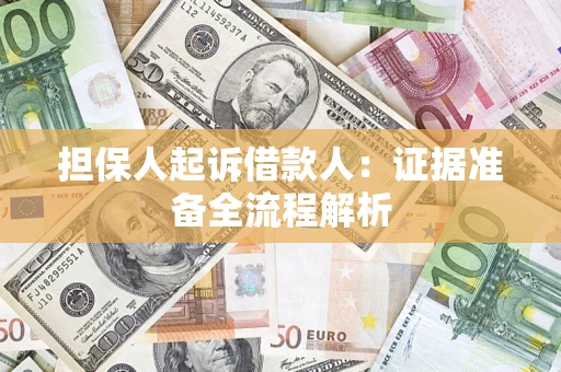 北京担保人起诉借款人：证据准备全流程解析